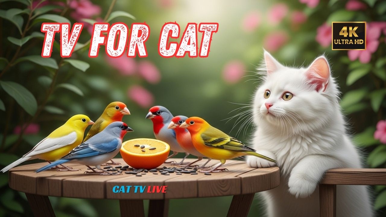 Cat TV Live 🐱 Vibrant Birds Flying & Playing in 4K 60FPS – Keeps Cats Watching!