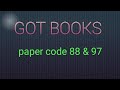 # Got books # paper code88 &amp;97