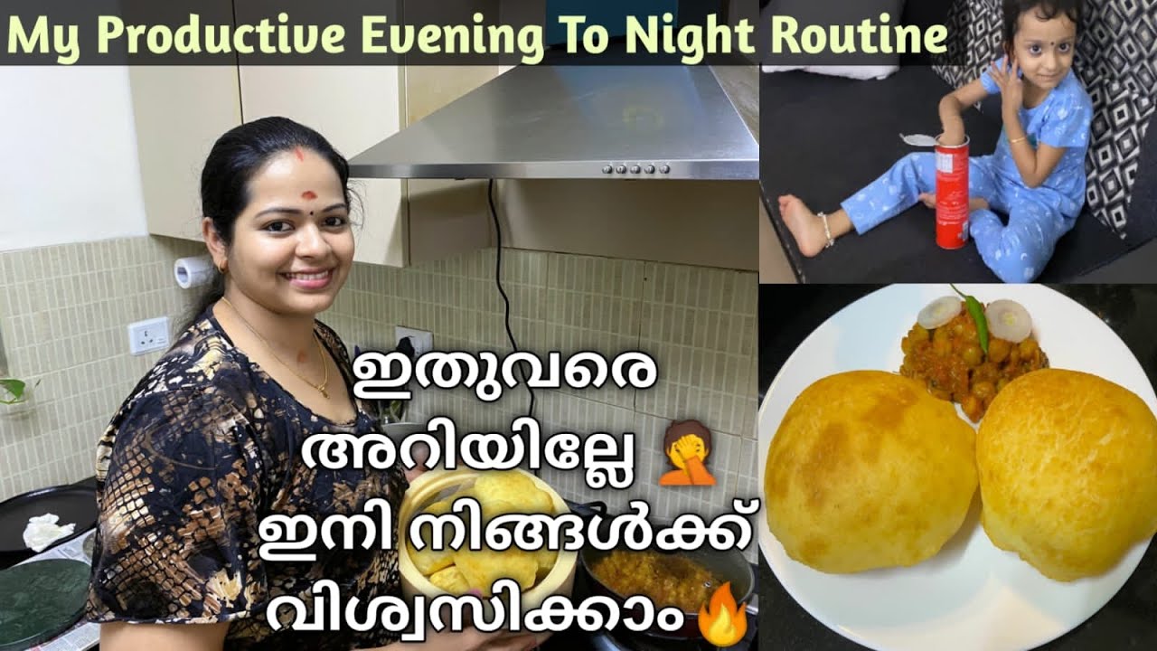 വൈകുന്നേരം ഇങ്ങനെ ചെയ്തു നോക്കൂ🔥Hair Loss മാറാൻ ഇതുമതി👌🏻|Evening To Night Routine✅Chole Bhature😋