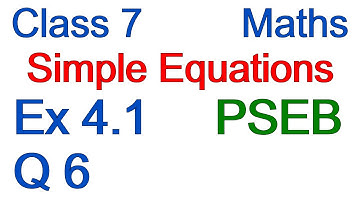 Q6 | Ex 4.1 | Class 7 | Chapter 4 | Simple Equations | PSEB | Maths