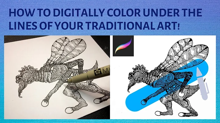How to digitally color under the lines of your traditional art! (Procreate)