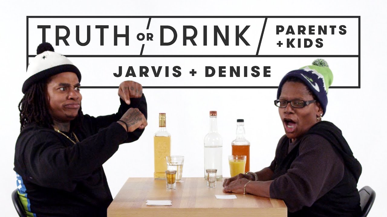 Parents & Kids Play Truth or Drink (Jarvis & Denise) | Truth or Drink | Cut