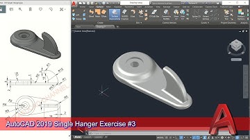 AutoCAD 2019 3d Modeling Single Hanger Tutorial Graphic Design Software