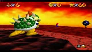 Super Mario 64 BOWSER IN THE FIRE SEA - SECOND BOSS FIGHT