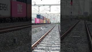 Double container,￼ #train Dfccil Ajmer #railwaycontent #indianrailways #railtrack #railvlogger