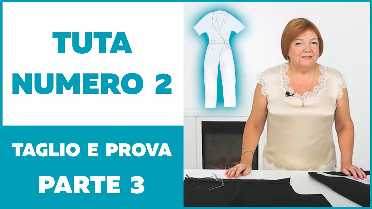 Tuta in lino con manica kimono numero 2. Taglio, assemblaggio e prima prova. Parte 3