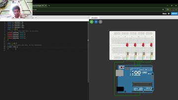Praktikum 7 : simulasi animasi LED menggunakan arduino di browser wokwi