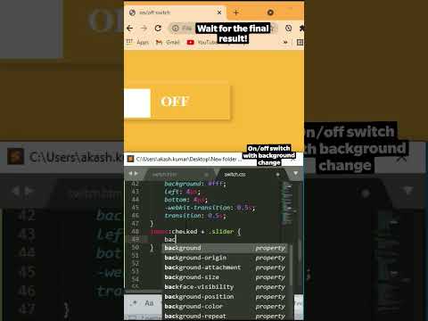 switch using HTML CSS and JavaScript #shorts - YouTube