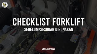 Pengecekan Forklift Toyota Diesel Sebelum Operasional