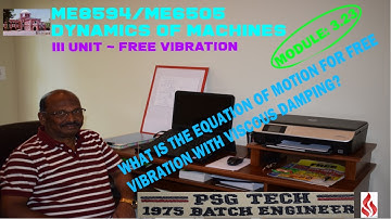 What is the Differential Equation of Motion for Free Vibration with Viscous Damping -DOM3.23 dom