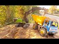 Super Truck Construction and Excavator Dump Truck - កូនឡានដឹកដី - អាអិចកាយខ្សាច់ដាក់ឡាន