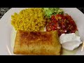 EASY Cheesy Beef Chimichangas