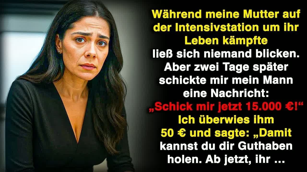 „Kümmere dich doch selbst darum.“ Das sagte mein Mann, während meine Mutter auf der Intensivstation gegen einen Herzinfarkt kämpfte. Zwölf Stunden hatte ich auf dem kalten Stuhl gesessen, den...