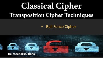 Cryptography | Transposition Cipher | Rail Fence Technique