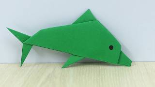 How to Make Paper Dolphin Step by Step - Easy Origami Dolphin @EasyPaperOrigami