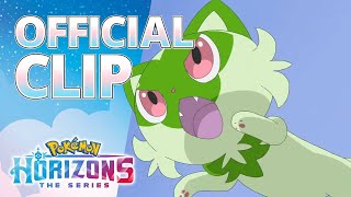 UK: Sprigatito Evolves! | Pokémon Horizons: The Series | Official Clip