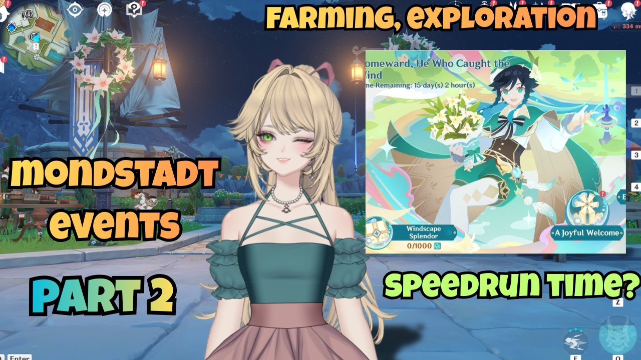 Mondstadt Event Homeward He Who Caught The Wind Speedrun Genshin Impact Live Come Join!