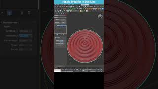 Creating Ripple Effects with 3ds Max: Using the Ripple Modifier on Smooth Surfaces #shorts #3dsmax