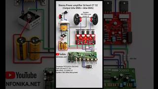 Skema Rangkaian Power Amplifier 5A CT 32V kecil Skema Rangkaian Power Amplifier 5A CT 32V kecil