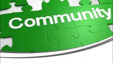 puzzles forming word community solution powerpoint templates ppt backgrounds for slides 0113 present