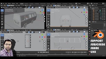 Blender । police Bus part 1