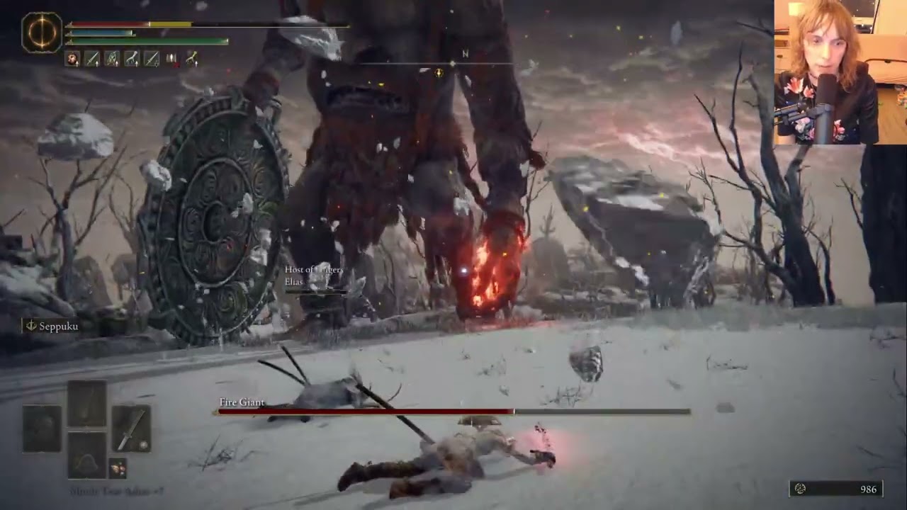 Elden Ring Fire Giant With Seppuku Occult Uchigatana YouTube