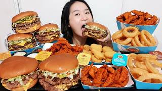Fatburger Mukbang: Eating the Giant XXXL Burger + Impossible Chicken Nuggets