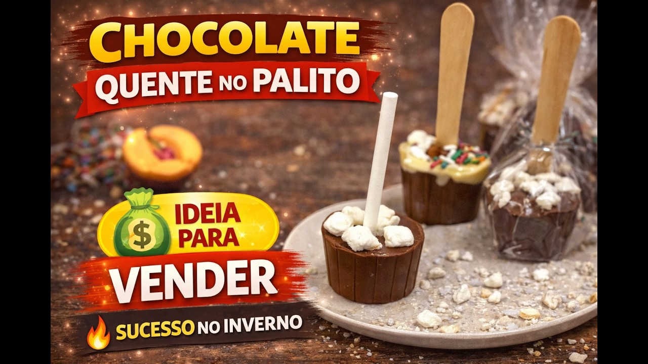CHOCOLATE QUENTE NO PALITO - IDEIA PARA VENDER QUE ESTÁ BOMBANDO NOS EUA - CHOCOLATE QUENTE RÁPIDO