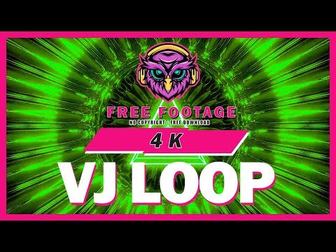 FREE FOOTAGE VJ LOOP GREEN TRIANGLE TUNNEL | FREE DOWNLOAD | License No Copyright