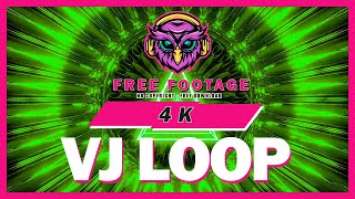FREE FOOTAGE VJ LOOP GREEN TRIANGLE TUNNEL | FREE DOWNLOAD | License No Copyright
