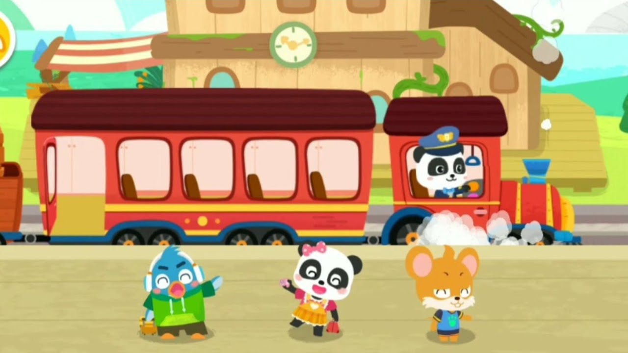 Panda Driving Train Littile Baby panda Drive Train 🚉 and travel around the world /# viral # ...
