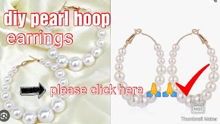 DIY pearl earrings 😱| how to make pearl earrings | #viral #earring #diy #diyqueen #handmade