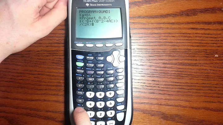Program TI-84 (Quadratic Formula)