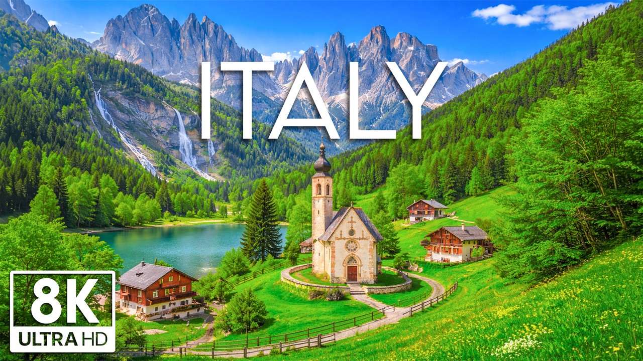 Italy 8K UHD | Majestic Peaks, Rolling Hills & Timeless Alpine Serenity