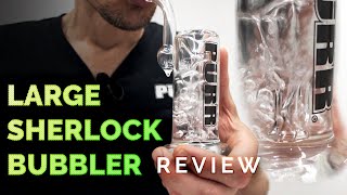 How to Use a Large Sherlock Glass Bubbler Water Pipe & Review | by Purr