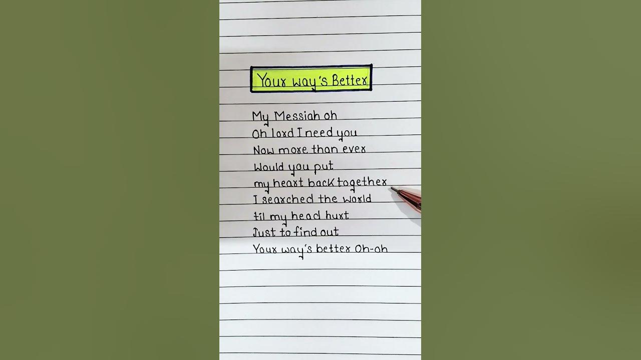 Your Way's Better (Lyrics) ~ Forrest Frank ✨️ #lyrics #song