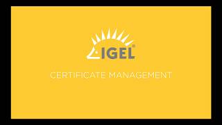 Certificate Management