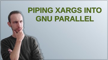 Unix: Piping xargs into GNU parallel