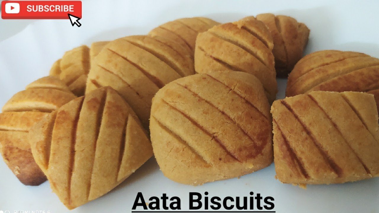 Homemade Aata Biscuits recipe in Hindi/wheat flour cookies/Aata