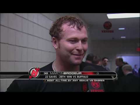 Martin Brodeur Interview after Tying All-Time Shutout Record 12/7 ...