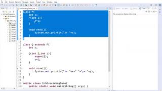 CORE JAVA - P9 CSE61 Inheritance with Overriding (CSE Department)