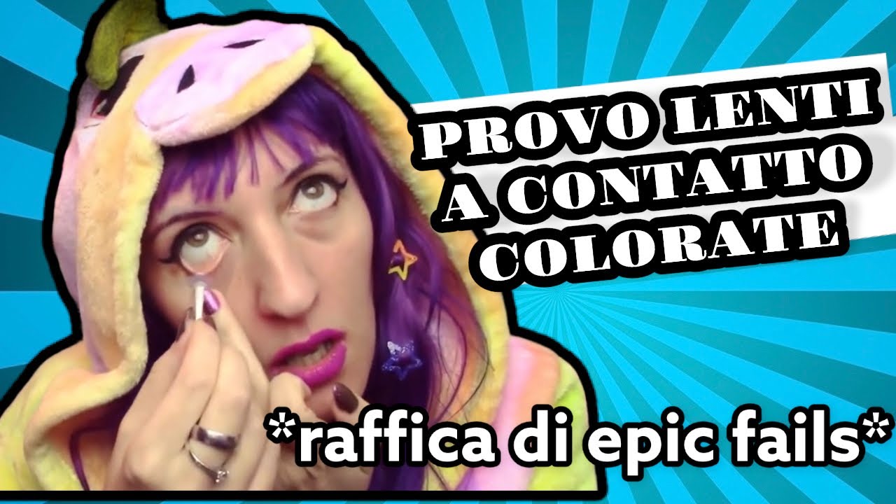 Mi provo delle lenti arcobaleno e biancheazzurre e faccio mille fail #ttd_eye