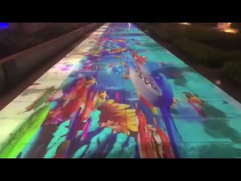 Outdoor interactive projection