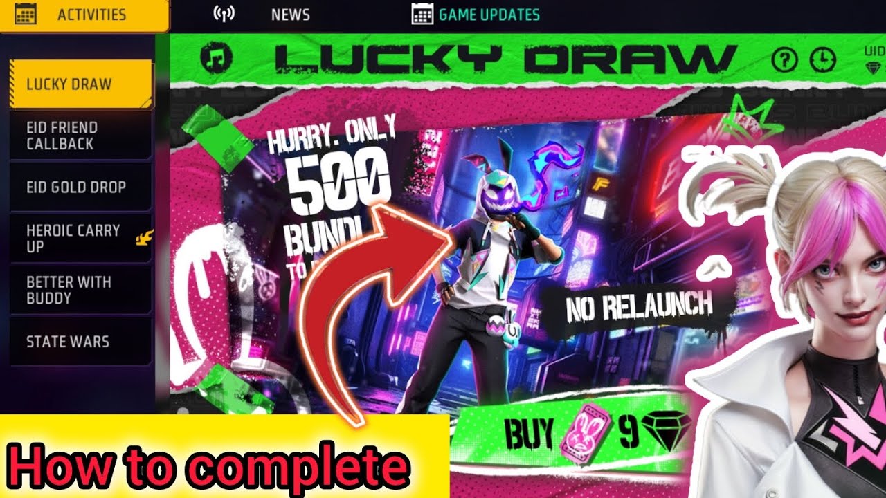 Lucky Draw Event Free Fire I Free Fire New I Lucky Draw