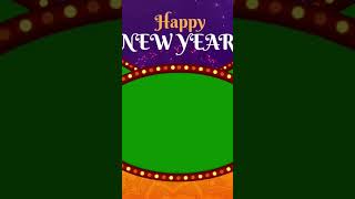 Green screen frame of Happy new year 2023 video no copyright footage