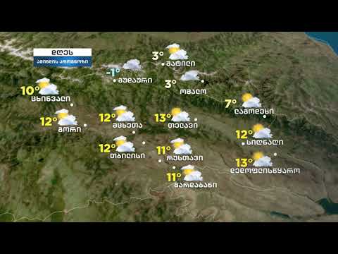 ამინდი საქართველო 13.01.2021