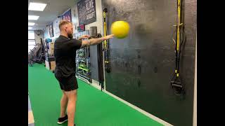 Medicine Ball Single Arm Chest Throw