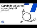 Instalar la cerradura de cable HP Universal Keyed | HP Support