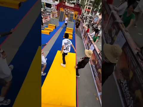 The boy in the white shirt won the fast race #shortsvideo thumbnail