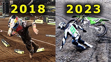 Evolution of CRASHES in Monster Energy SUPERCROSS Games